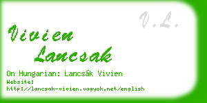 vivien lancsak business card