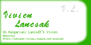 vivien lancsak business card